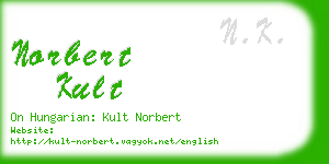 norbert kult business card